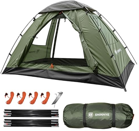 Backpacking Tent for Camping 3-4 Person Hiking Ultralight Tent for Waterproof Windproof Outdoor Two Doors Tents Easy Quick Setup Lightweight Instant Tents（3-4 Person）