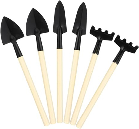 VICASKY 10 Ensembles Set Jardinage Mini avec Manche Outils Main pour Plantation Transplantation et Désherbage Kit Garçon Fille pour Jardinage Râteau Truelle et Pelle Résistants Adaptés Aux