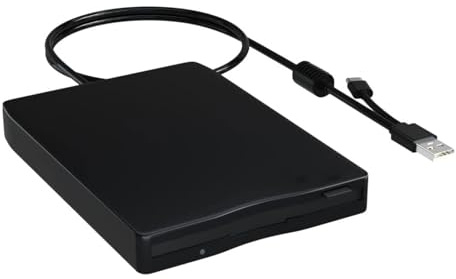 PEPWE Lecteur de disquette externe compatible USB C de 8,9 cm pour accès aux fichiers à large plateforme