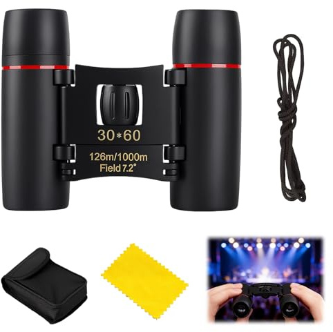 Kompaktes Fernglas 8x21 für Erwachsene & Kinder – Leichtes Opernglas mit Vollvergüteter Optik – Wasserdichtes Mini-Fernglas für Theater, Konzerte, Wandern & Reisen – Inkl. Tasche