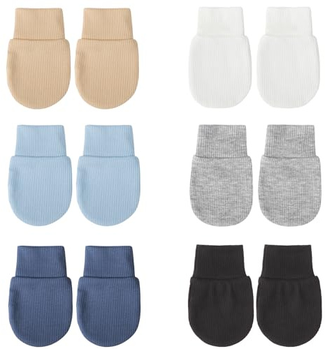 DRESHOW Guantes para Bebés Recién Nacidos Guantes de Algodón que No Se Rayan para 0-6 meses