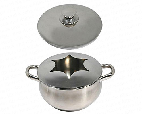 Kisag Fondue-Chinoise Caquelon INOX, 2.7 Liter, Ø 20 cm
