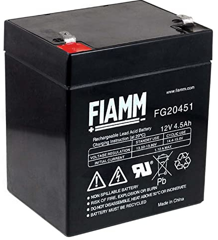 FIAMM Batterie au Plomb Rechargeable FG20451, 12V, Lead-Acid [ Batterie au Plomb ]