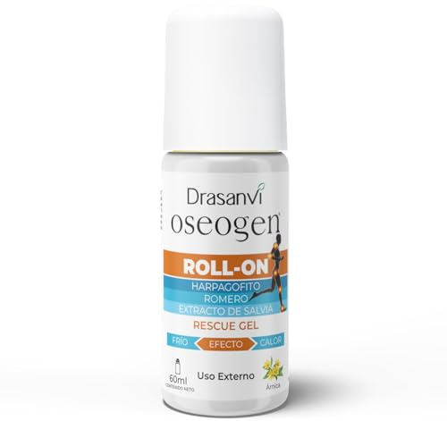 OSEOGEN Rescue Gel Roll-On con Árnica | Acción Localizada Frio-Calor| Para Músculos y Articulaciones |Efecto Analgésico y Antiinflamatorio | Con Extractos Vegetales,Rápido Alivio y Bienestar,60 ml