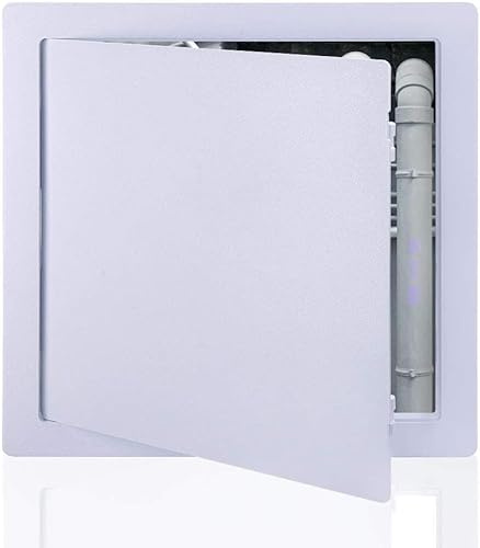 Suteck Plastic Access Panel for Drywall Ceiling 14 x 14 Inch Reinforced Plumbing Wall Access Doors Removable Hinged White 14 x 14