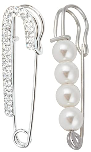 IPOTCH Damen Sicherheitsnadel mit Perlen Verschönerung Schmuck Brosche Clip für Hochzeit