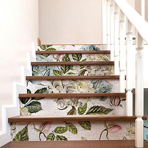 Kina - DS00048 5 fasce 100x18 cm Adesivi per alzata scale in PVC lavabile, ad altissima risoluzione di stampa e lunga durata