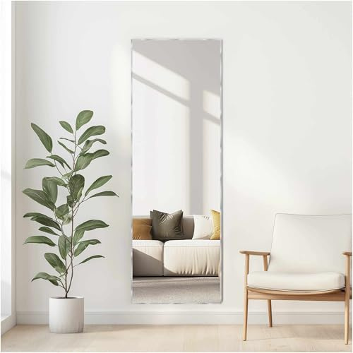 nielsen HOME Wandspiegel, 50 x 150 cm, Aluminium, Silber Glanz, Ganzkörperspiegel für alle Wohnbereiche, Hoch- & Querformat, anpassbare Aufhänger, Alpha