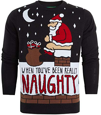 shelikes Mens Christmas Jumper Ugly Sweatshirts Novelty Knitwear Top Long Sleeve Sweaters | Xmas Jumpers | Santa Sweatshirt | Festive Sweater