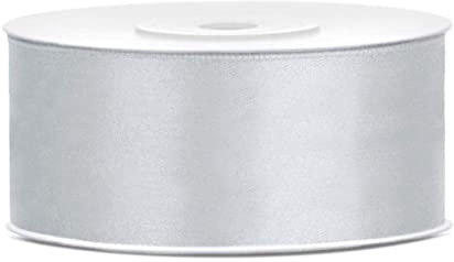 Satinband Silber 38mm x 25m– Breites Schleifenband | Dekoband Silber Für Hochzeit, Stuhlschleifen, Geschenkverpackung & Deko – reißfest, formstabil