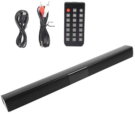 01 Sistema de Cine en casa, sin Ruido Barra de Sonido de TV con Sonido Envolvente Profesional de 4 Altavoces, para computadora de teléfono