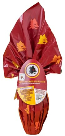 Icam AS ROMA Uovo di Pasqua con Cioccolato al Latte 320g con Sorpresa