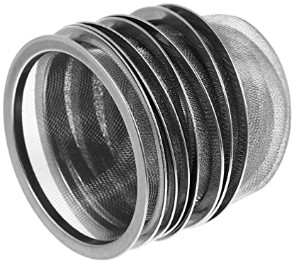 SHOWERORO Stainless Steel Tea Filter Basket 8 Pack Loose Leaf Tea Strainer Insert for Teapot Mesh Infuser for Herbs and Spices 2.99 in Diameter X 1.96 in Height