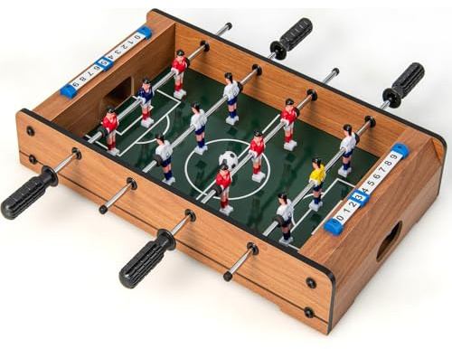 COSTWAY Mini Calcio Balilla da Tavolo per Bambini e Adulti