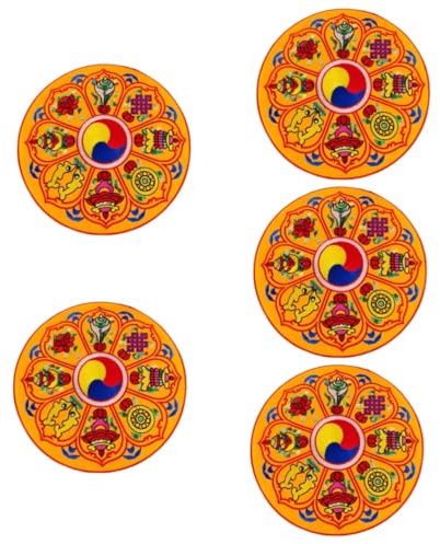 ifundom 5stücke Tibetisches Klangschalenkissen Mit Schöner Stickerei Sound Bowl Pad Für Meditation Und Langlebig Rutschfest Für Klangschalen Und Buddhistische Rituale