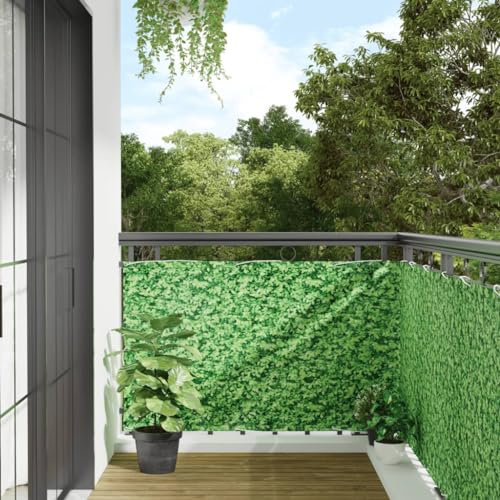 ShGaxin Paravento da Giardino con Aspetto Pianta Verde 600x90 cm PVC,Paravento Giardino Esterno, Antivento per Ringhiera Balcone Giardino-4005463