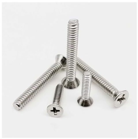 Manoud 50 Stück UNF 00#-90 0#-80 Feingewinde 304 A2-70 Edelstahl-Kreuz-Senkkopfschraube(4mm,0-80)