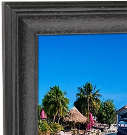 Mxtallup 9x26 Panoramic frame Real Wood Poster Frame 9x26 Photo Frames for Family Photos Black Picture Frame including Hanging Hardware for Wall (T23B926)