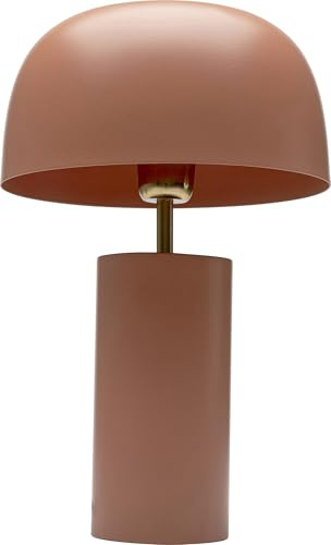 Kare Design Tischleuchte Loungy Terra, Braun, Tischlampe, Stahlgestell, Metall Schirm, kein Leuchtmittel inklusive, E14, Wohnzimmer, moderne Lampe, Designer Leuchte, Pilzlampe