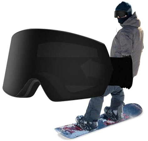 Nuytghr Skibrille Schneebrille Anti-Fog Skibrille Doppelschicht Skibrille Winddicht Schneebrille Brille für Kinder Jugend Skibrille Skibrille für Kinder Jugend Mädchen
