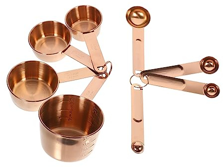 FELTECHELECTR Baking Measuring Spoon Measuring Cups Portable Stainless Steel Kitchen Utensils for Home Use for Spoons and Cups in Your Kitchen