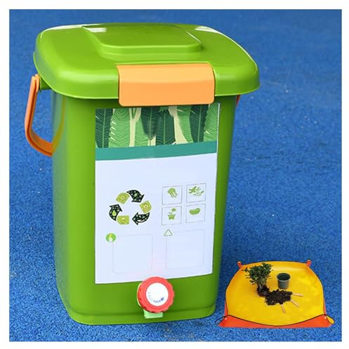 avec Robinet pour Collecter Le Liquide De Compost Composteur 8L/10L/15L/20L Facile à Nettoyer avec Le Couvercle D'étanchéité Composteur Appartement,Style2(10L)-1Set