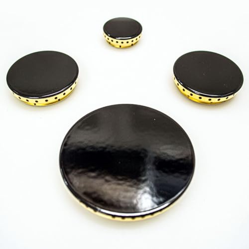 JPshop - Kit de 4 coronas de latón adaptable a placa de cocina de gas compatible con Nardi - Samet - Franke con platillos de llama kit47000