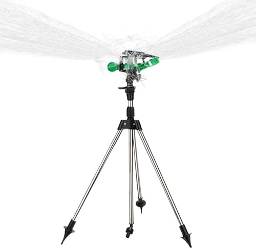 Stativ-Rotating Tripod Sprinkler - Kreisregner Mit Stativ | Rotierend Gartensprinkler | Teleskopstativsprinkler FÜR Große Flächen Hof Garten Rasen Bewässerungsgerät