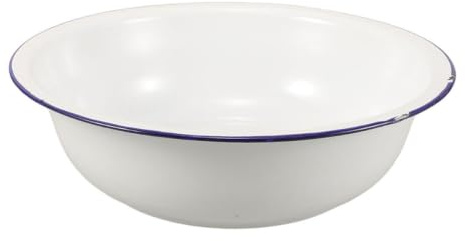 SEWACC Bañera de Esmalte Blanco para Baño Pies, Cubo Portátil de Gran Capacidad, Uso Multifuncional y Fácil de Limpiar para Hogar y Lavandería