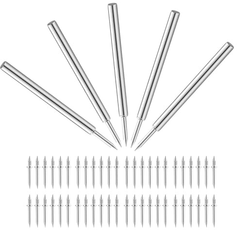 IWOWHERO Clous à Double Tête Invisibles en Fer Galvanisé, Filetage sans Couture, Lot de 100 Set de Pièces avec Douille, Clous de Finition pour Plinthes, Escaliers et Moulures – Fixation