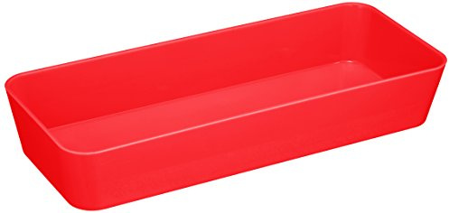 WENKO 20292100 Ablage Candy Red, schmal, Kunststoff, 24 x 4 x 10 cm, rot