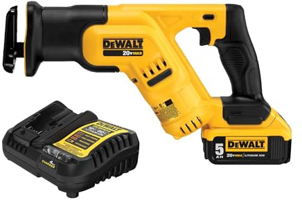 DEWALT 20V MAX* Cordless Reciprocating Saw Kit, 5 Amp-Hour Battery (DCS387P1)