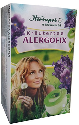Alergofix Tee, 20 x 2g, 40g, 9 Kräuter, bei Heuschnupfen, Pollen Allergie, brennenden Augen, Schnupfen, Erkältung, schnupfenspray, Nasenspray, globuli, augentropfen