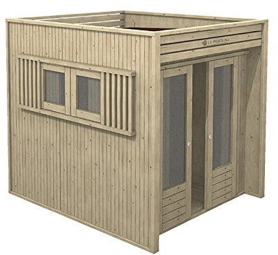 La Pratolina Casetta in Legno da Giardino 2x2 Alta qualità Modello CUBO ad Uso ricovero Attrezzi,legnaia,Box Moto,ricovero Animali,capanno Attrezzi