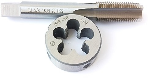 5/8-16 Silber HSS metrisches Gewindebohrer und Schneideisen-Set, Gewindebohrer und Rundgewinde, HSS-Kegel