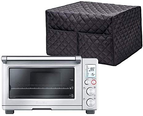 CYFC40 Convection Toaster Oven Dustproof Cover, Large Size Cotton Quilted Kitchen Appliance Protector Storage Bag With 2 Accessory Pockets, Machine Washable