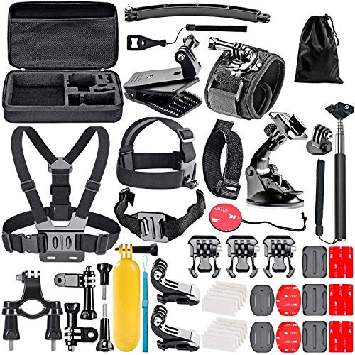 Navitech 50-in-1 Action Camera Accessories Combo Kit with EVA Case - Compatible With The DBPOWER SJ4000 | EX5000 | DBPOWER N5 4K | DBPOWER EX5000 14 MP HD