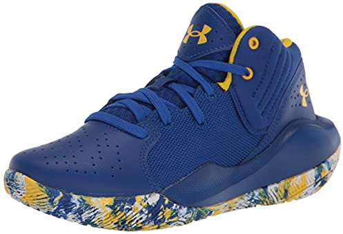 Under Armour Grade School UA Jet '21 Basketball Shoes, Court Performancence, Blu, 36.5 EU