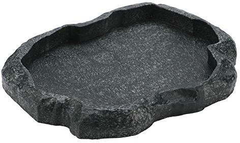 Ciotola per acqua tartaruga, ciotola per alimentazione rettile, ciotola per mangime per rettili per lucertola tartaruga camaleonte serpente iguana(S Verde scuro)