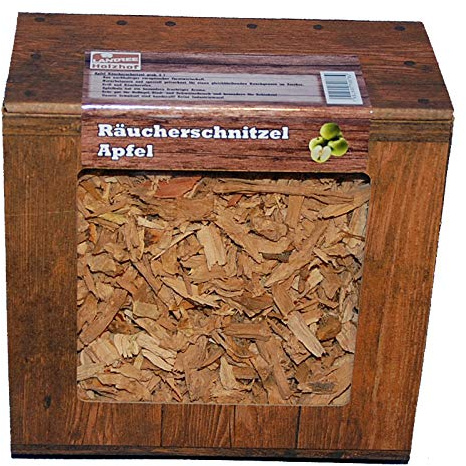 Landree Räucherschnitzel WoodCuttings, 3L Box, Familien BBQ-Holzhof aus Schleswig-Holstein (Apfel)