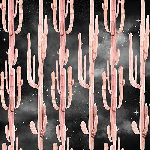 ArtExpert Coral Cactus Nights Pattern by Nature Magick - 16x16 Art Print Poster