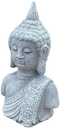 stoneandstyle Steinfigur kleine Buddha Shiva Büste frostfest Steinguss