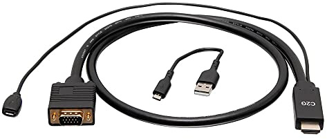 C2G Cable Adaptador de vídeo Activo HDMI [R] a VGA de 6 pies (1,8 m) – 1080p Compatible para computadora, Escritorio, portátil, PC, Monitor, proyector, HDTV, Xbox y más