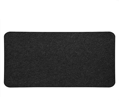 Skrivbordsunderlägg Filtmatta, Multifunktionell Kontorsmusmatta Filtunderlägg Skrivbordsunderlägg Skrivbordsmusmatta för Kontor och Hem 68 X 33 Cm(mörkgrå)