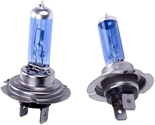 BOIVTUSI White Vehicle Halogen Xenon Headlight Bulb H7 - Super Bright Headlamp H7, 100W 12V HID Car Fog Light, Pack of 2, White
