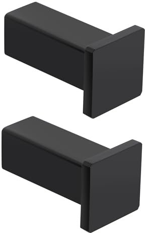 SAYAYO Gancho Pared, Colgador Pared Negro Gancho Toalla Baño de Acero inoxidable 2 Piezas Ganchos de Decoración para Baño, Dormitorio y Cocina