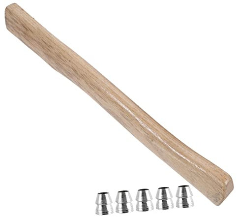 DOITOOL Holzbeilstiel Mit Metallkeil Stiel Für Werkzeug Ersatz Griff Für Holzbearbeitung Beil Verstärkungskeil Und Kegelkeile Für Einfache Montage