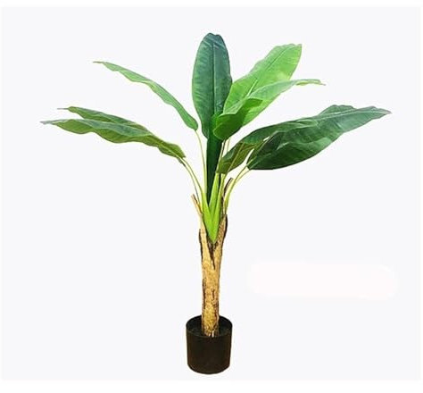 JCAKES Pflanzen Großer künstlicher Bananenbaum im Topf, Simulation von Bonsai, tropischen, gefälschten Grünpflanzen, Landschaftsbau, Hotel, Büro, Haus Dekoration (Size : 120cm)