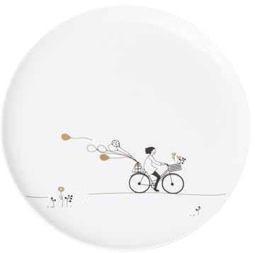 Räder Porzellanteller Geschenkteller 'Radfahren' Ø ca. 15,5 cm Design
