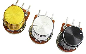 Schalter Encoder 5 teile/los Carbon Film Potentiometer WH148 15mm, mit Drehschalter Knöpfe Kappe Kit B1K 2K 5K 10K 20K 50K 100K 250K 500K 1M elektronischer Schalter (Size : Silver - B250K)